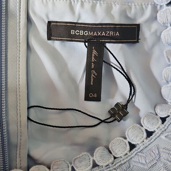 NWOT BCBGMaxAzria Blue Lace Maxi Dress Size 4 - Picture 11 of 14